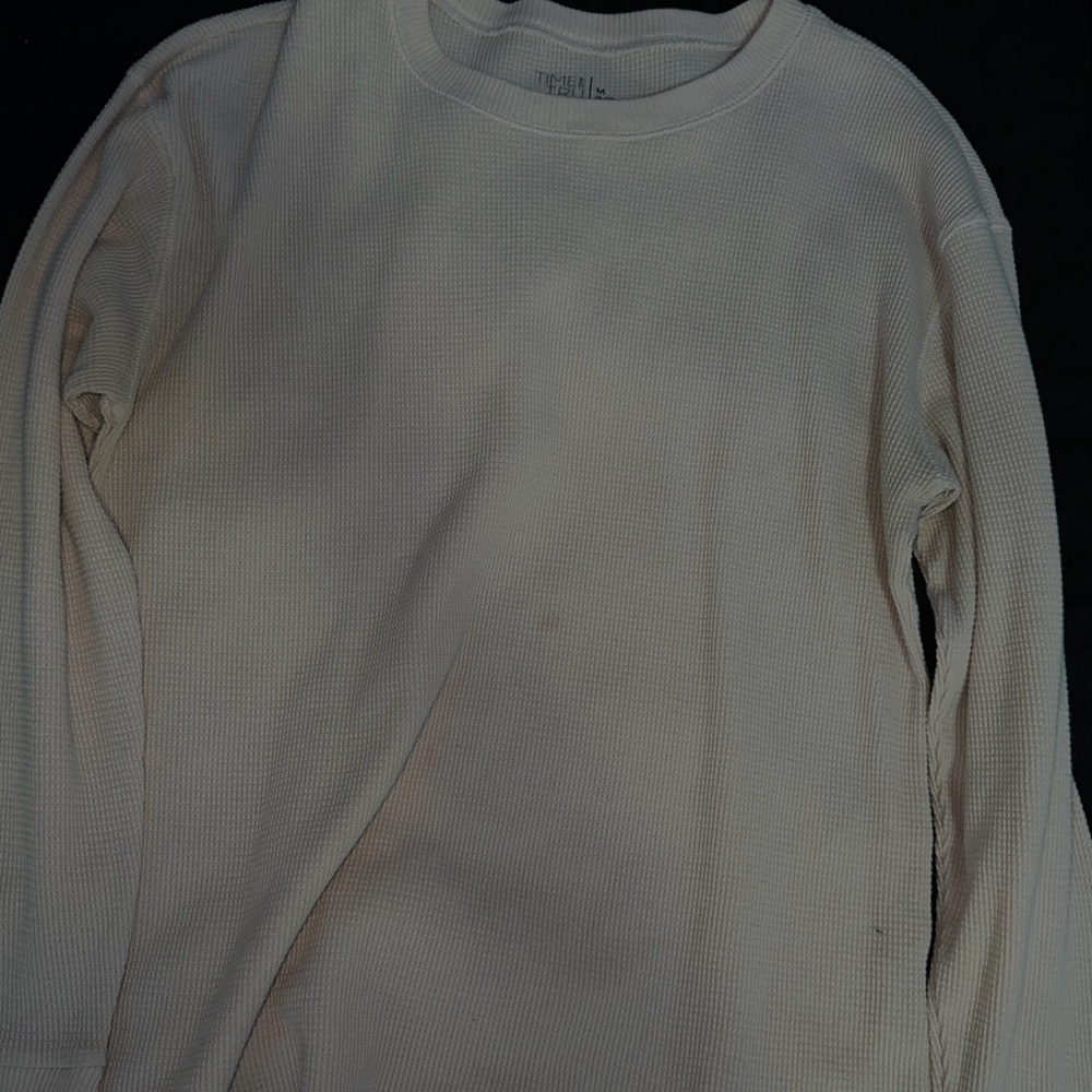 Light Link Waffle Long-Sleeve Shirt - Cream